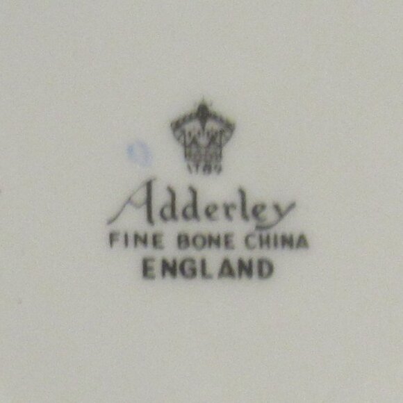 Adderley Cornflower Oatmeal/Soup Bowl, English Bone China Gold Gilt Trim A427 - Picture 4 of 4